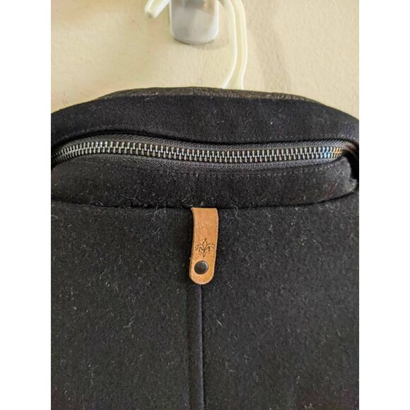 Mackage Moto Coat Jacket Women's Size XS Black Wool Leather Winter Quilted Chic - Picture 13 of 16